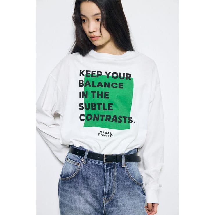 フロントメッセージロゴロンT | AZUL BY MOUSSY | 詳細画像2 