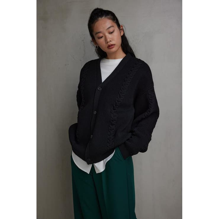 BLK | スポンディッシュケーブルカーディガン | AZUL BY MOUSSY