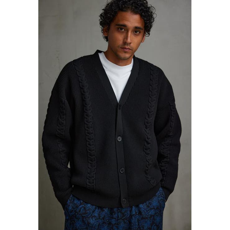 スポンディッシュケーブルカーディガン | AZUL BY MOUSSY | 詳細画像2 