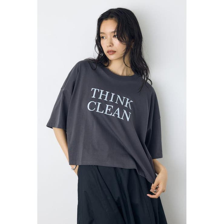 ドロップショルダーロゴ5分袖Tシャツ | AZUL BY MOUSSY | 詳細画像10 