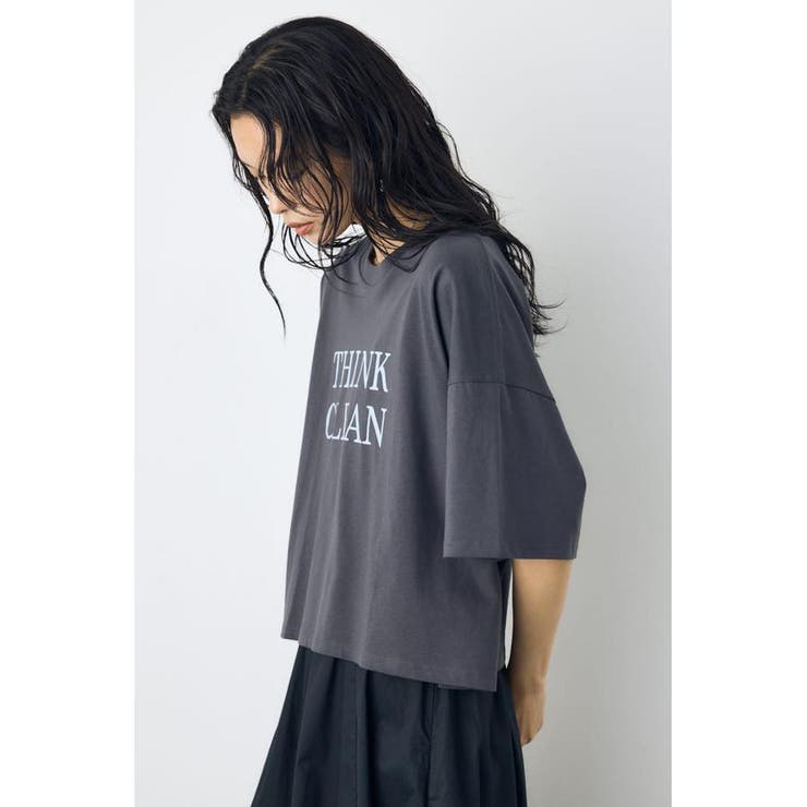 ドロップショルダーロゴ5分袖Tシャツ | AZUL BY MOUSSY | 詳細画像14 
