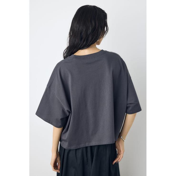 ドロップショルダーロゴ5分袖Tシャツ | AZUL BY MOUSSY | 詳細画像15 