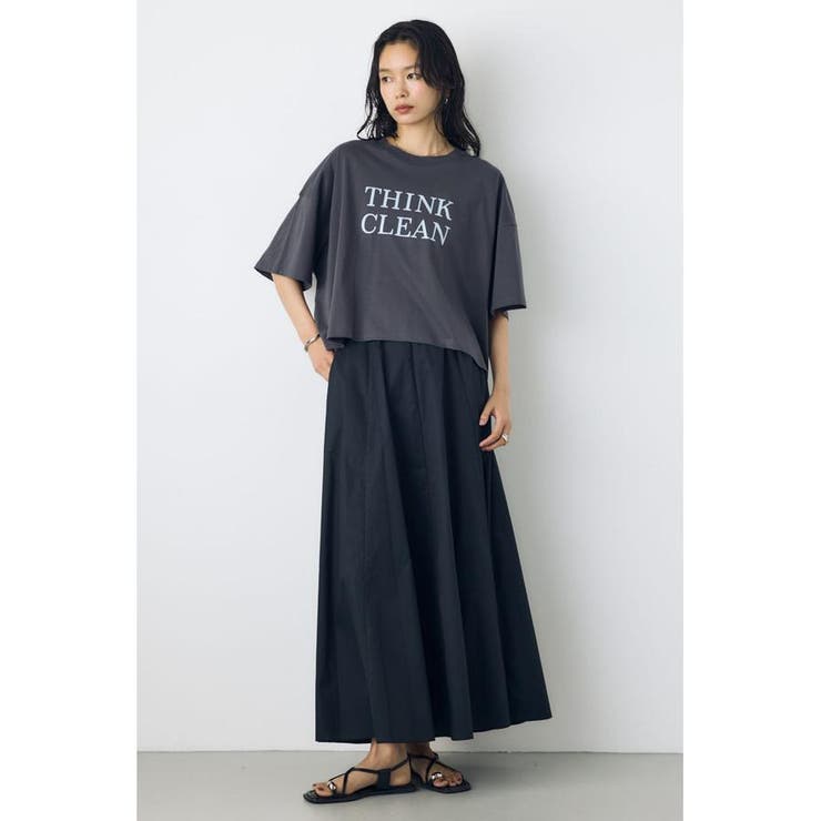 ドロップショルダーロゴ5分袖Tシャツ | AZUL BY MOUSSY | 詳細画像16 