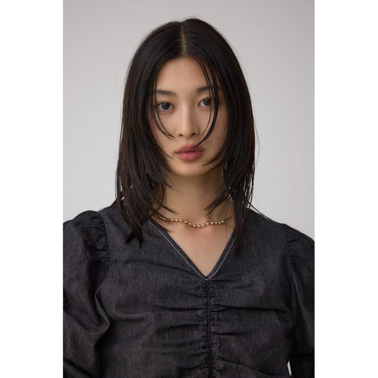 フロントギャザースリーブブラウス | AZUL BY MOUSSY | 詳細画像2 