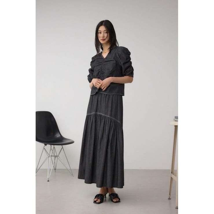 フロントギャザースリーブブラウス | AZUL BY MOUSSY | 詳細画像4 