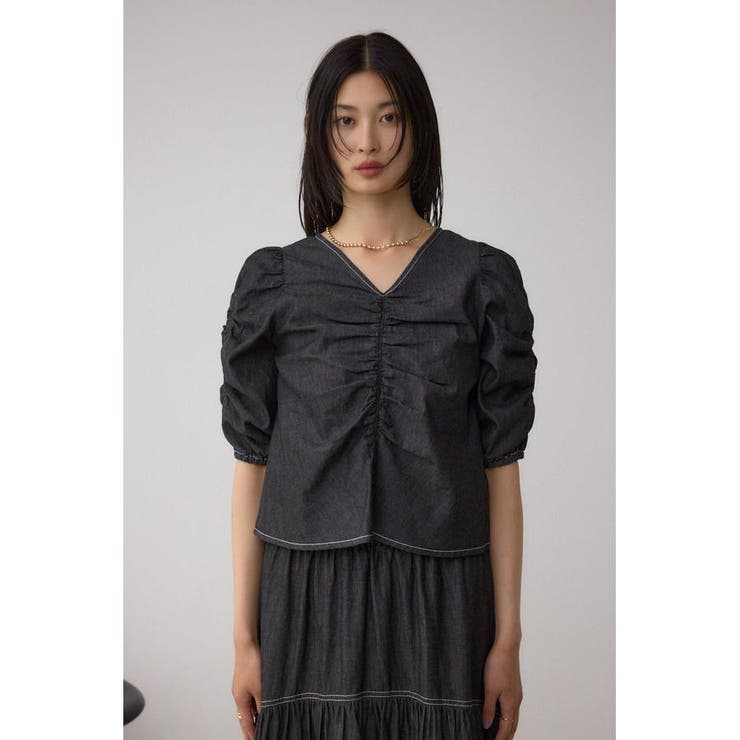 フロントギャザースリーブブラウス | AZUL BY MOUSSY | 詳細画像5 