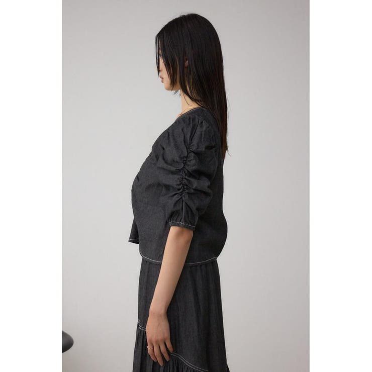 フロントギャザースリーブブラウス | AZUL BY MOUSSY | 詳細画像6 