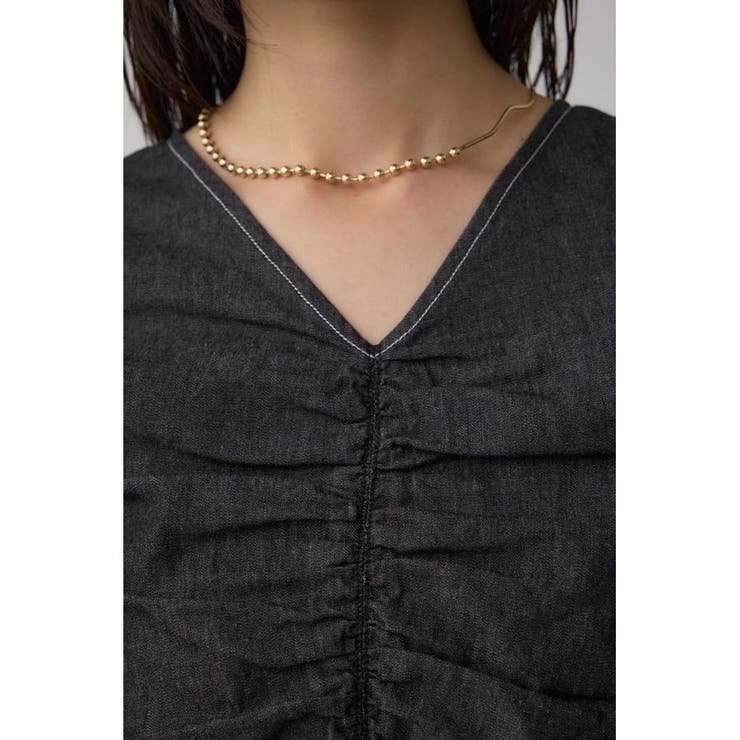 フロントギャザースリーブブラウス | AZUL BY MOUSSY | 詳細画像8 