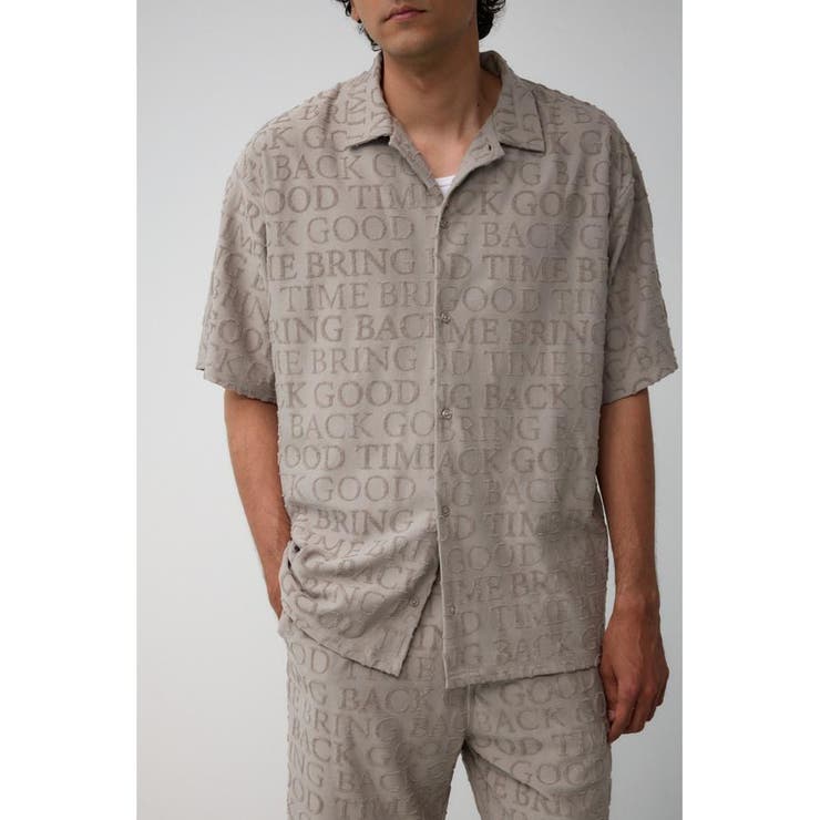 L/KHA1 | 総柄パイルジャガードシャツ | AZUL BY MOUSSY