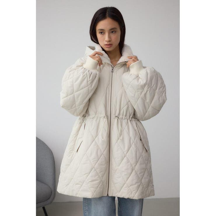 キルティング中綿ミドルコート | AZUL BY MOUSSY | 詳細画像3 