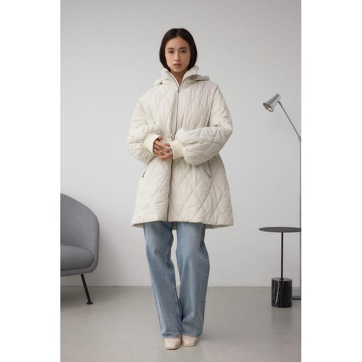 キルティング中綿ミドルコート | AZUL BY MOUSSY | 詳細画像4 