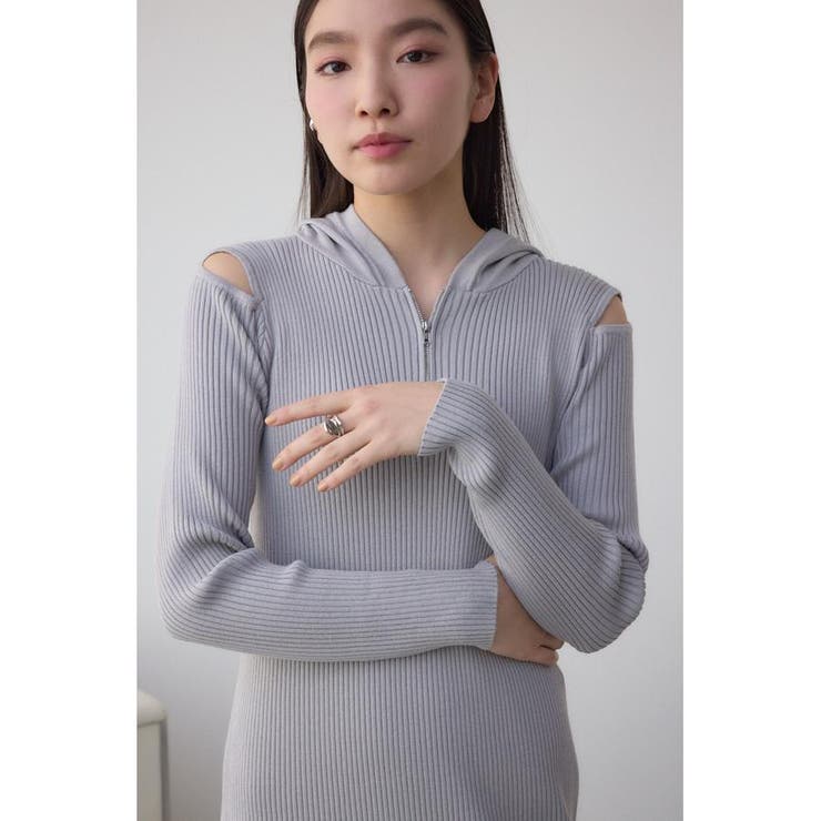 ショルダースリットリブニットワンピース | AZUL BY MOUSSY | 詳細画像24 