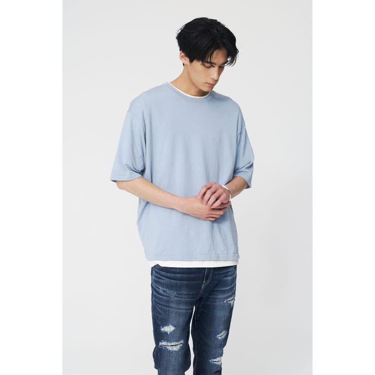 リネンブレンドニットTシャツ | AZUL BY MOUSSY | 詳細画像12 