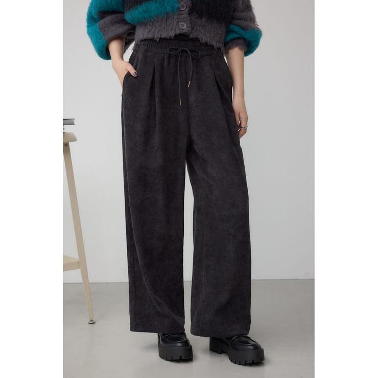 BLK | コーデュロイイージーワイドパンツ | AZUL BY MOUSSY