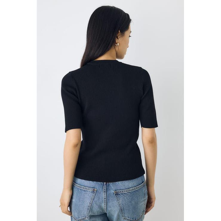 ハーフスリーブクルーネックニットトップス | AZUL BY MOUSSY | 詳細画像11 