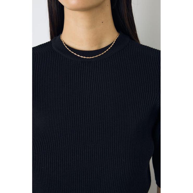 ハーフスリーブクルーネックニットトップス | AZUL BY MOUSSY | 詳細画像13 