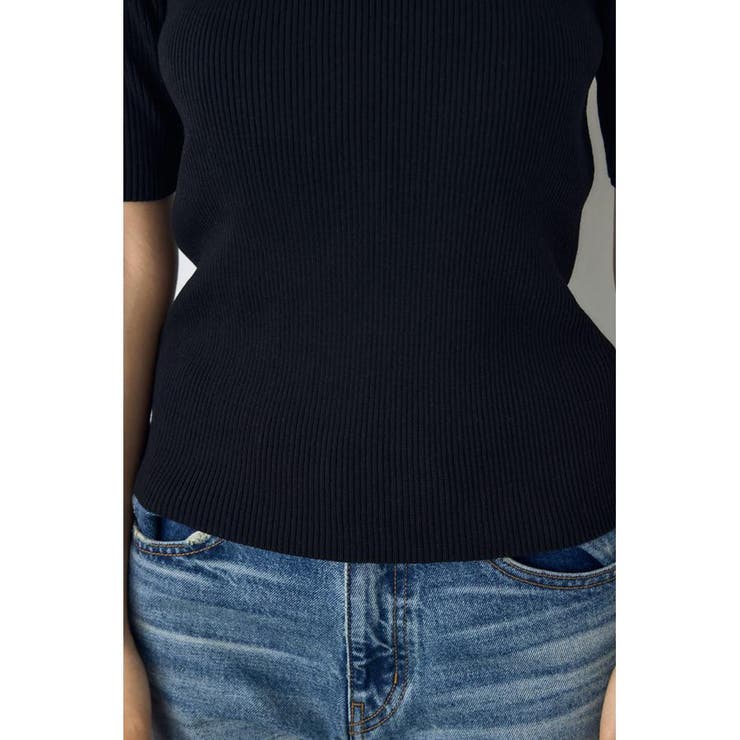 ハーフスリーブクルーネックニットトップス | AZUL BY MOUSSY | 詳細画像15 
