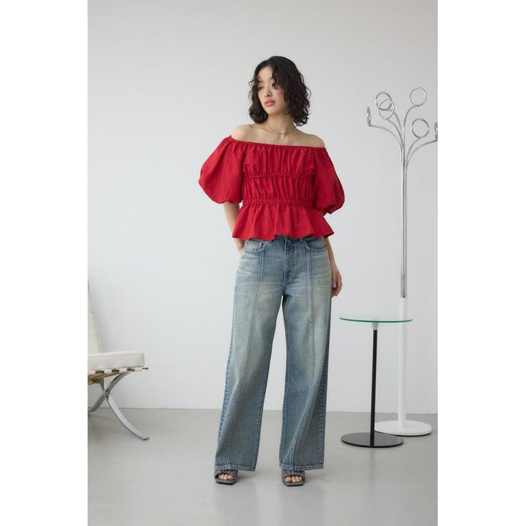 パフショルダー2WAYブラウス | AZUL BY MOUSSY | 詳細画像32 
