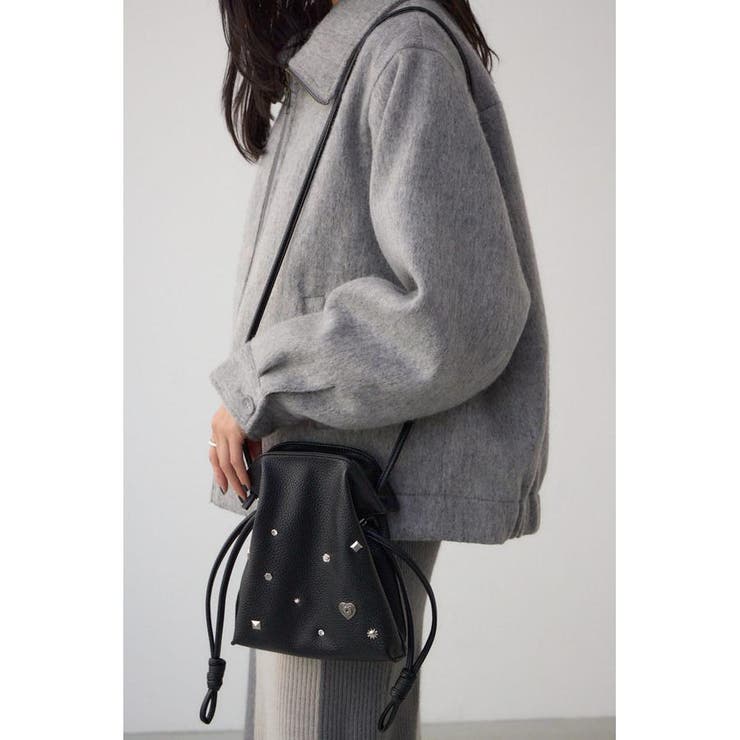 モチーフスタッズドローストリングバッグ | AZUL BY MOUSSY | 詳細画像1 