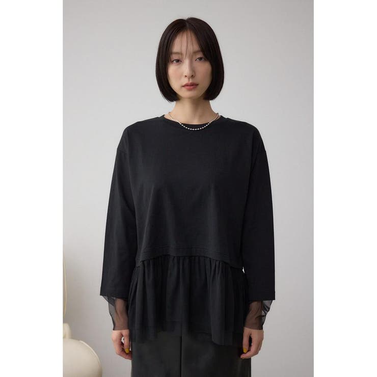 アソートレイヤードペプラムトップス | AZUL BY MOUSSY | 詳細画像15 