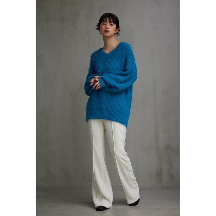 シャギーVネックニットトップス[品番：AZLW0021300]｜AZUL BY MOUSSY