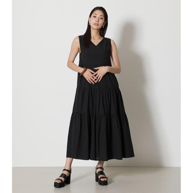 2WAY TIERED LONG ONEPIECE[品番：AZLW0018910]｜AZUL BY MOUSSY