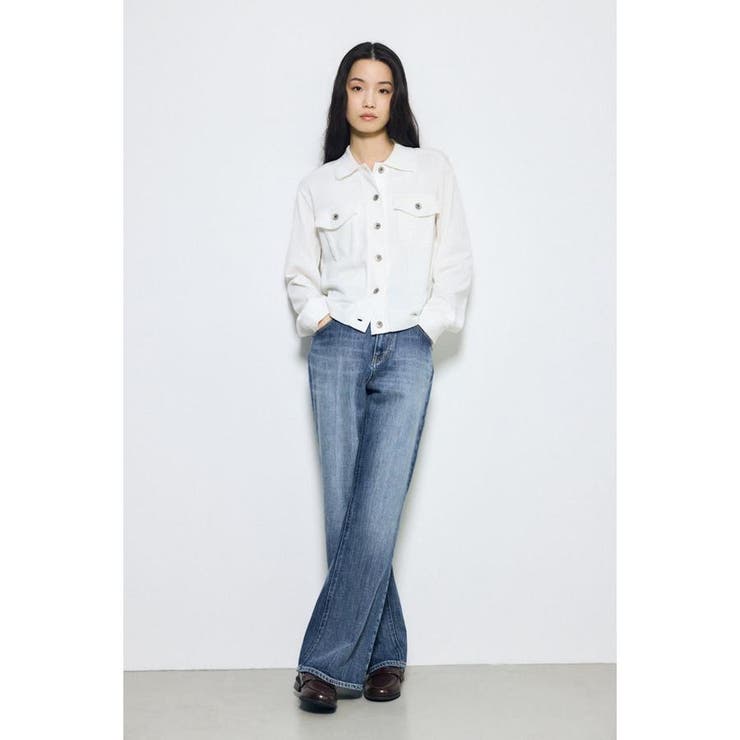 AZUL DENIM センタープレスフレアデニム ショート丈 | AZUL BY MOUSSY | 詳細画像3 