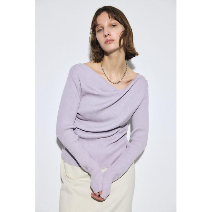 ドレープ長袖ニットトップス | AZUL BY MOUSSY | 詳細画像18 