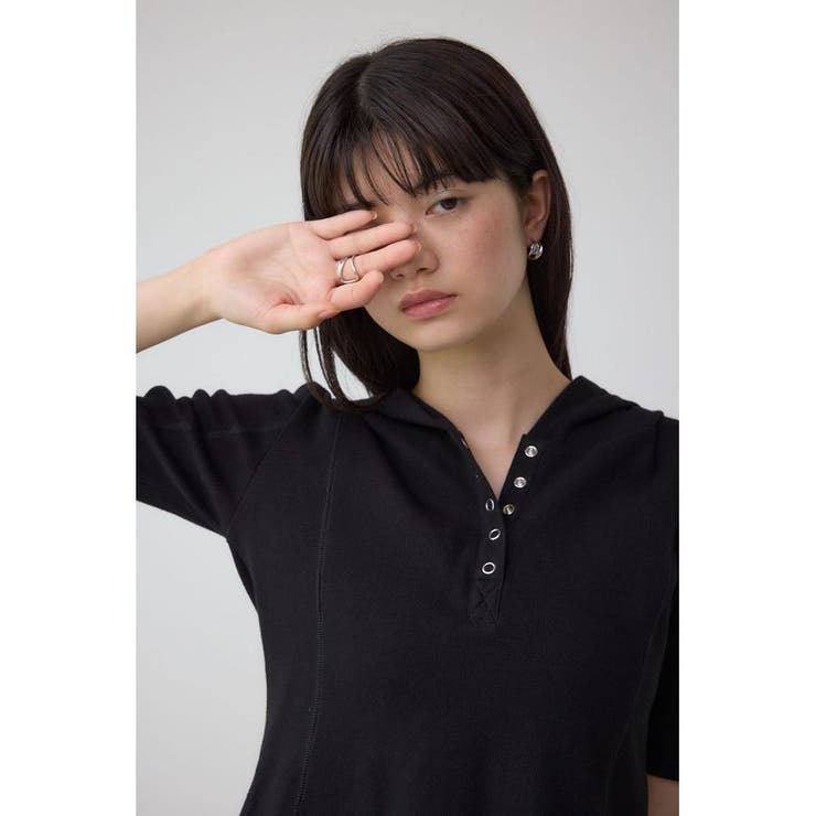 ヘンリーネックフーディーリブトップス | AZUL BY MOUSSY | 詳細画像12 