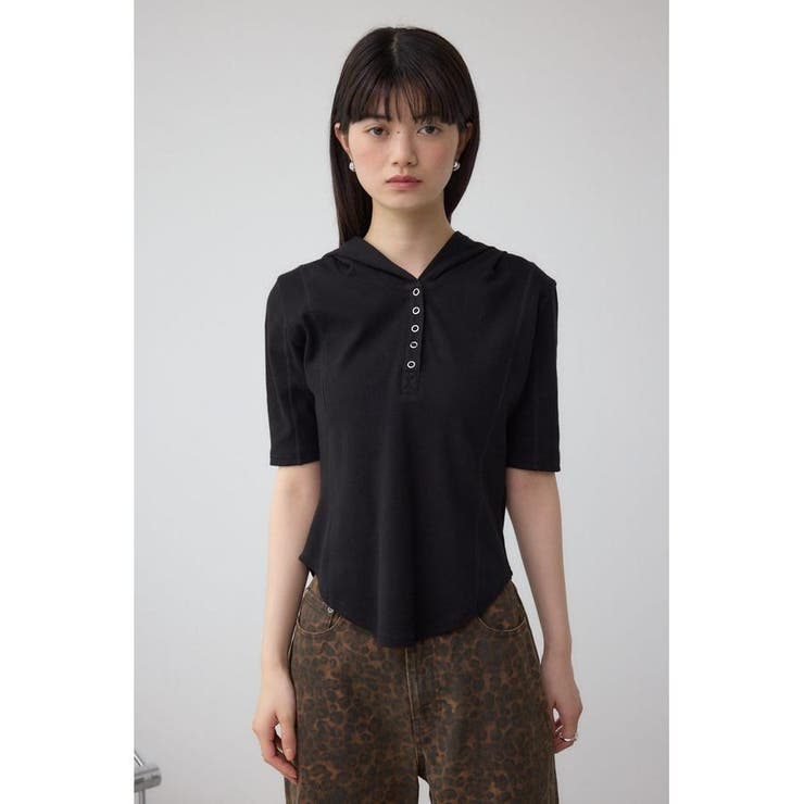 ヘンリーネックフーディーリブトップス | AZUL BY MOUSSY | 詳細画像15 