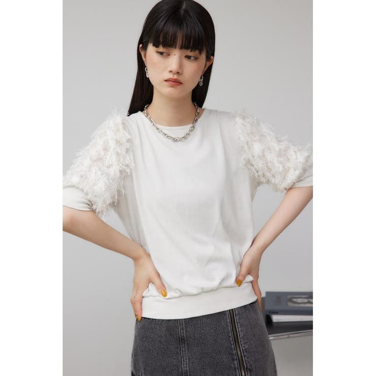 袖フェザー5分袖トップス[品番：AZLW0022456]｜AZUL BY MOUSSY