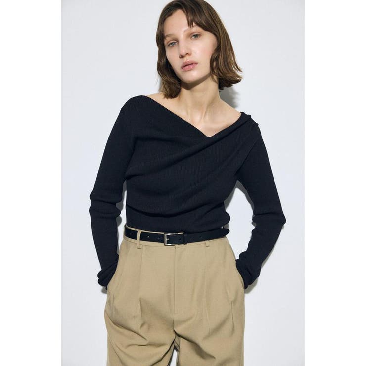 ドレープ長袖ニットトップス | AZUL BY MOUSSY | 詳細画像11 