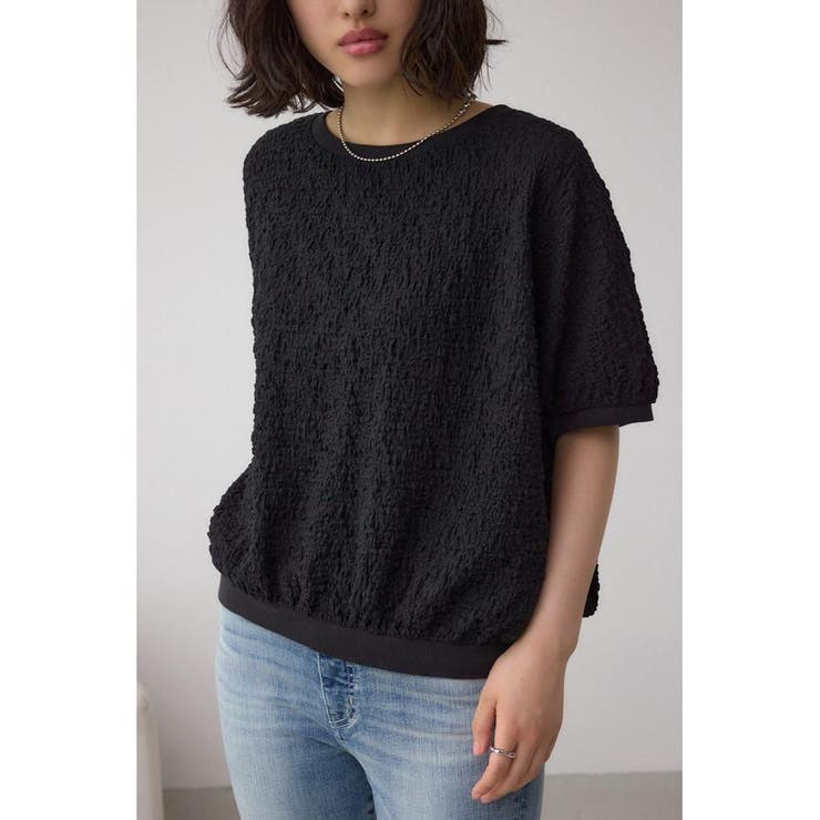 BLK | カットジャカードトップス | AZUL BY MOUSSY