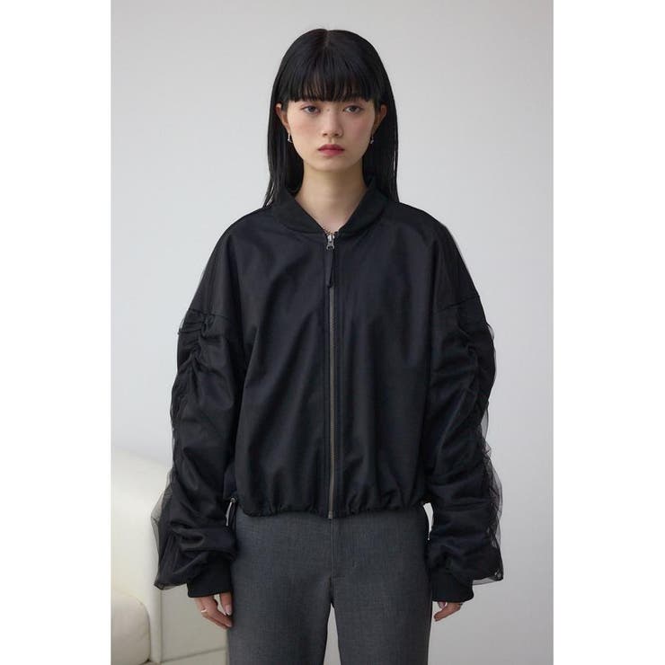 チュールドッキングブルゾン | AZUL BY MOUSSY | 詳細画像18 