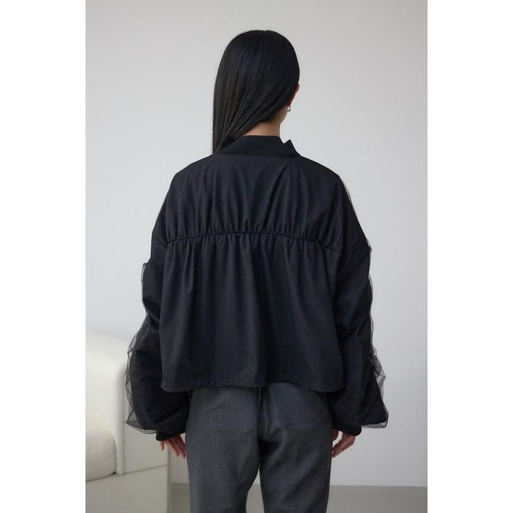 チュールドッキングブルゾン | AZUL BY MOUSSY | 詳細画像20 