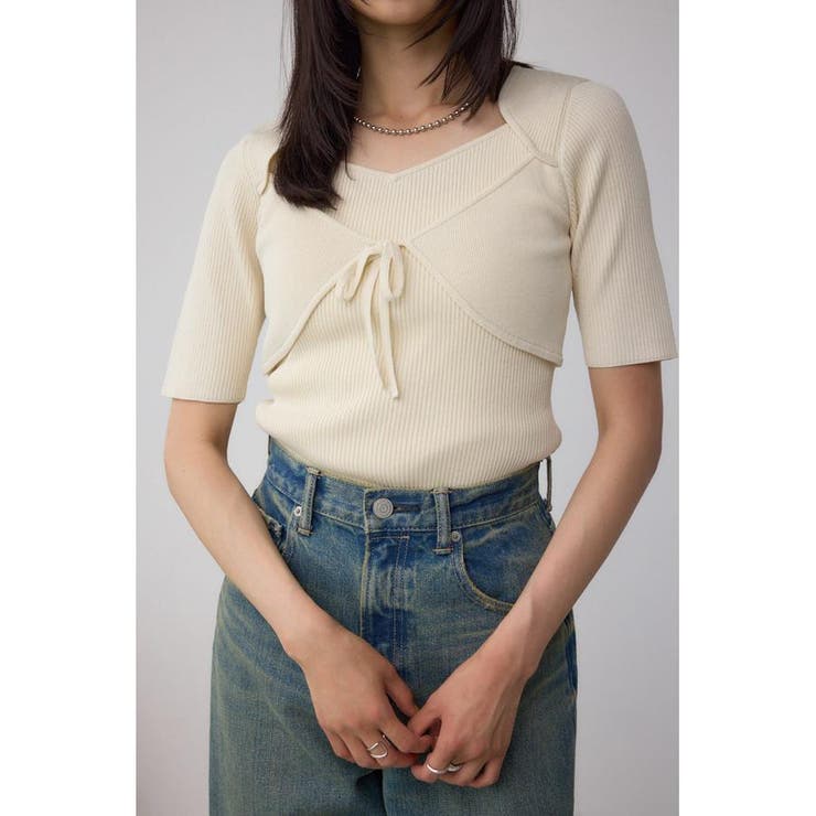 IVOY3 | ビスチェレイヤードデザインニット | AZUL BY MOUSSY