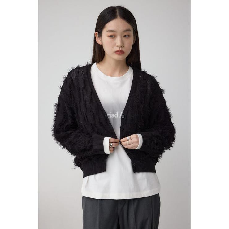 ランダムフリンジニットカーディガン | AZUL BY MOUSSY | 詳細画像3 