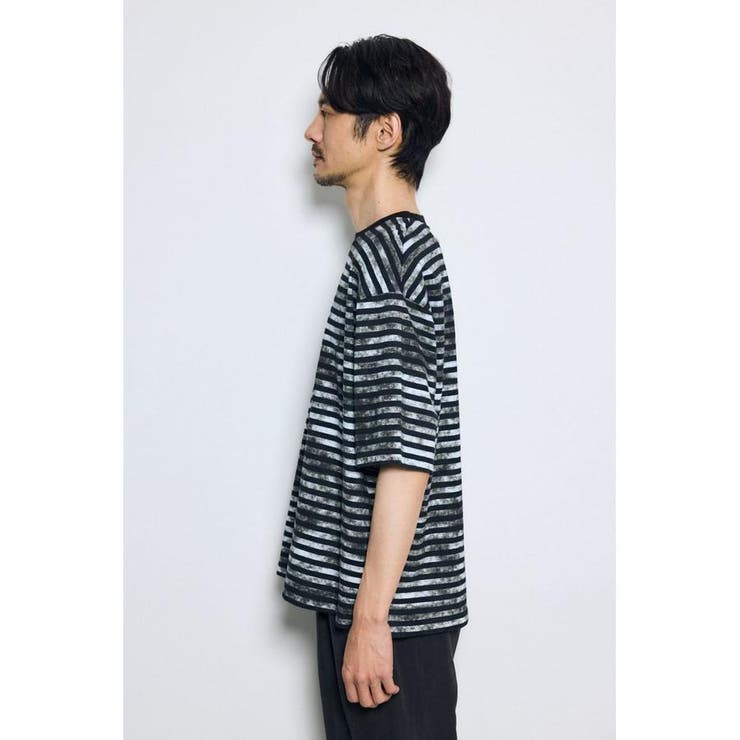 かすれボーダーTシャツ | AZUL BY MOUSSY | 詳細画像6 