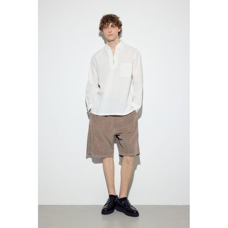 フレンチリネンCOOLMAXスキッパーシャツ | AZUL BY MOUSSY | 詳細画像4 