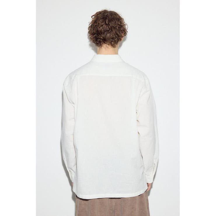フレンチリネンCOOLMAXスキッパーシャツ | AZUL BY MOUSSY | 詳細画像8 