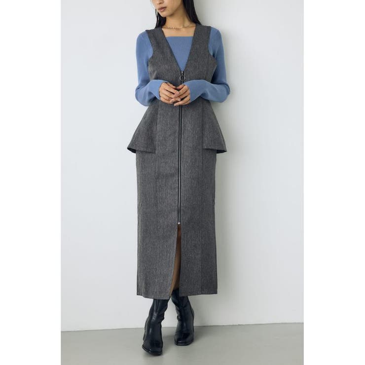 素材アソートペプラムジップジャンスカ | AZUL BY MOUSSY | 詳細画像21 