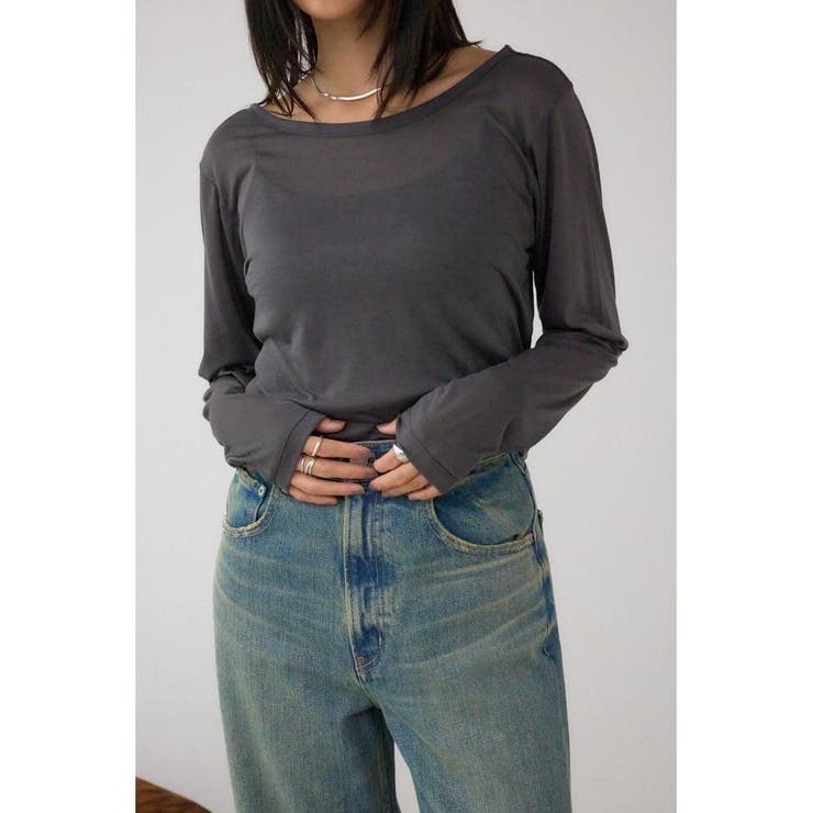 C.GRY | シアーロングスリーブTシャツ | AZUL BY MOUSSY