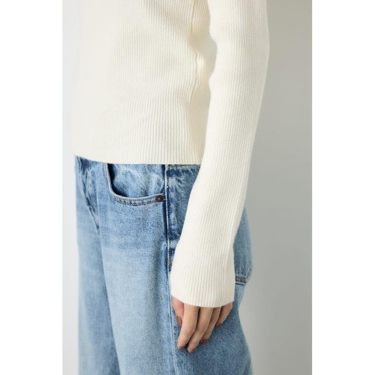 クロスデザイン長袖ニットトップス | AZUL BY MOUSSY | 詳細画像10 