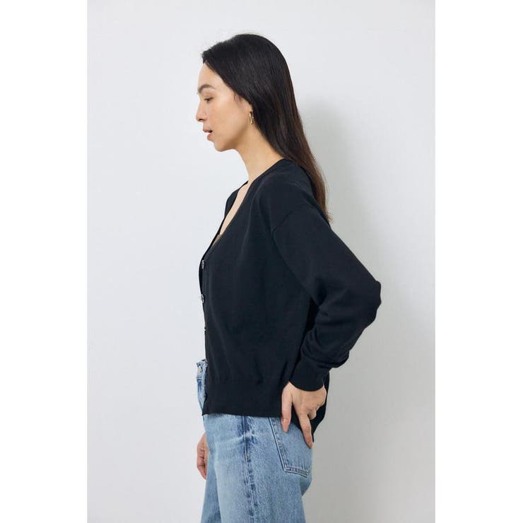 Vネックベーシックニットカーディガン | AZUL BY MOUSSY | 詳細画像3 