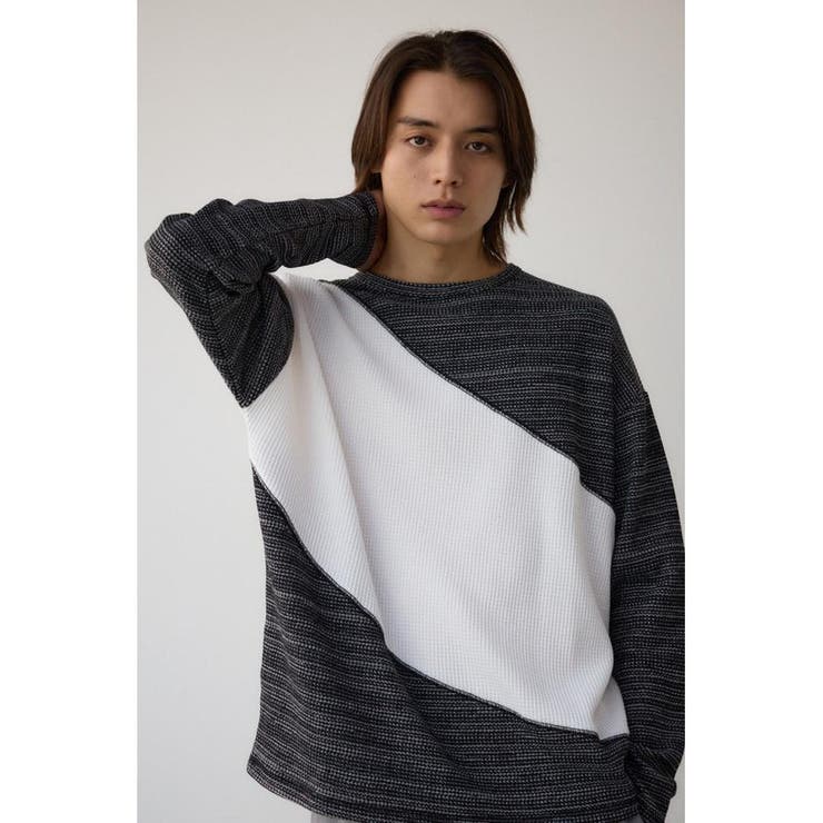 ヘビーワッフルバイカラートップス | AZUL BY MOUSSY | 詳細画像38 