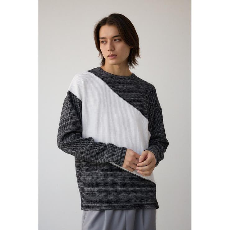 ヘビーワッフルバイカラートップス | AZUL BY MOUSSY | 詳細画像39 