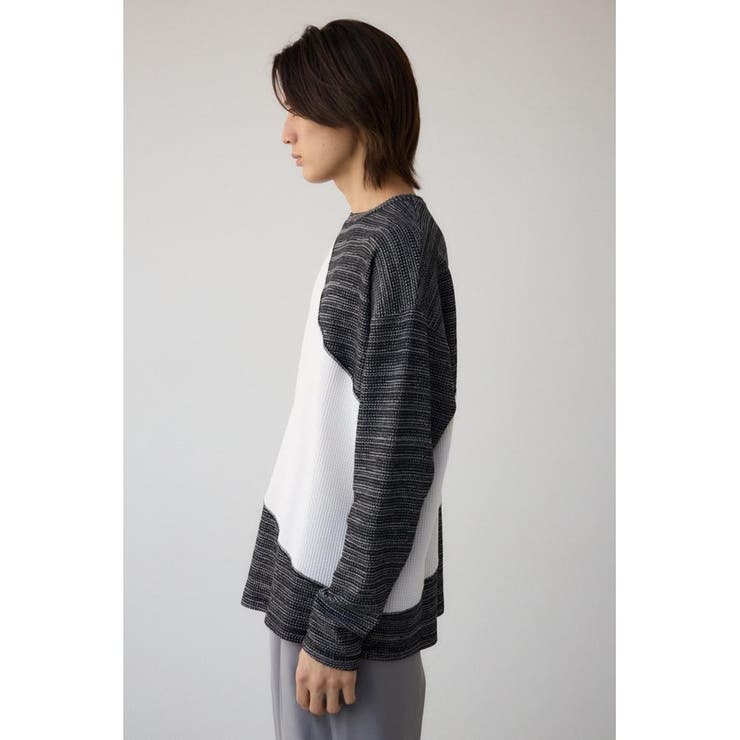 ヘビーワッフルバイカラートップス | AZUL BY MOUSSY | 詳細画像42 