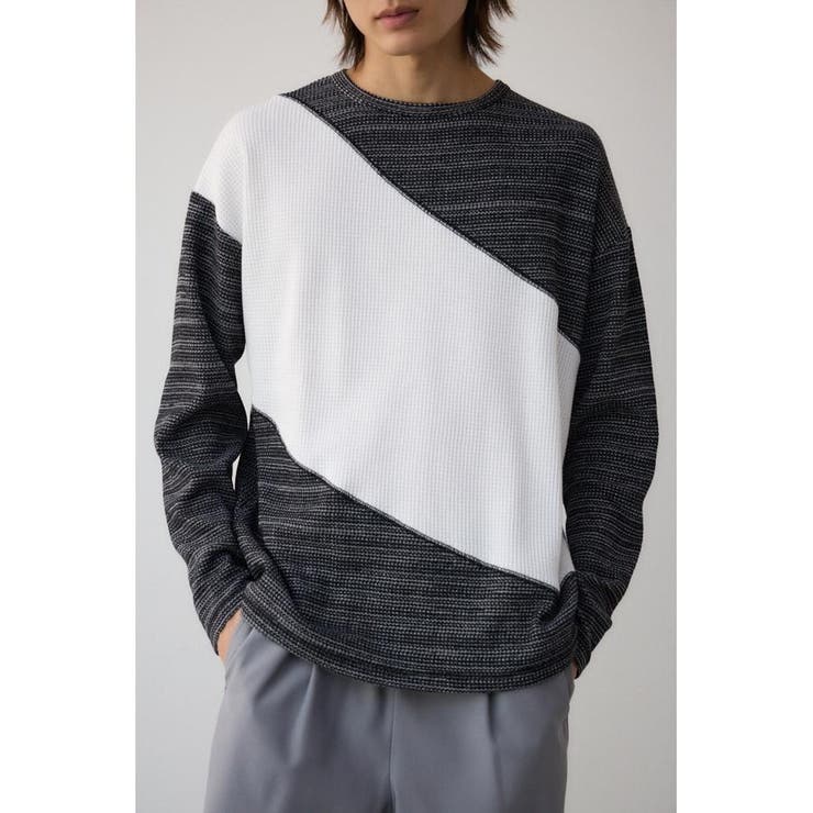 ヘビーワッフルバイカラートップス | AZUL BY MOUSSY | 詳細画像37 