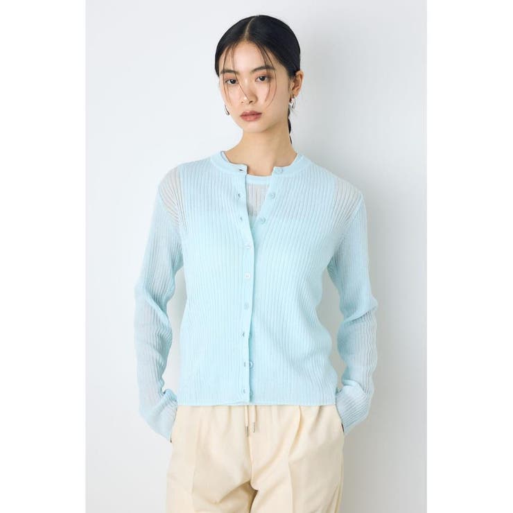 シアーリブ長袖ニットカーディガン | AZUL BY MOUSSY | 詳細画像29 