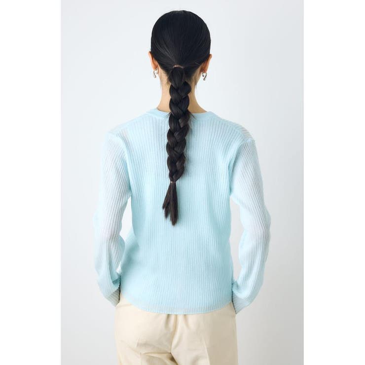 シアーリブ長袖ニットカーディガン | AZUL BY MOUSSY | 詳細画像33 